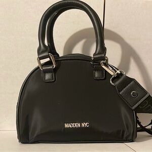 Madden NYC black bag with black spikes, coin purse and black adjustable strap!